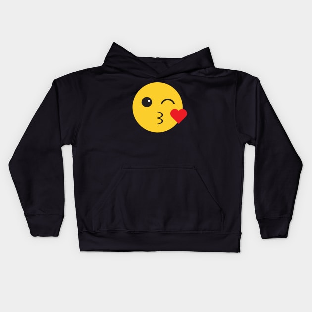 Fun Emoji Art Kids Hoodie by Rizaldiuk